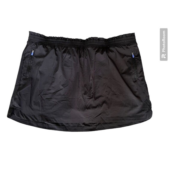 TEK GEAR Athletic Golf Skort Plus Size 2X On Go Stretch Black‎ Zip Pocket - Picture 1 of 6